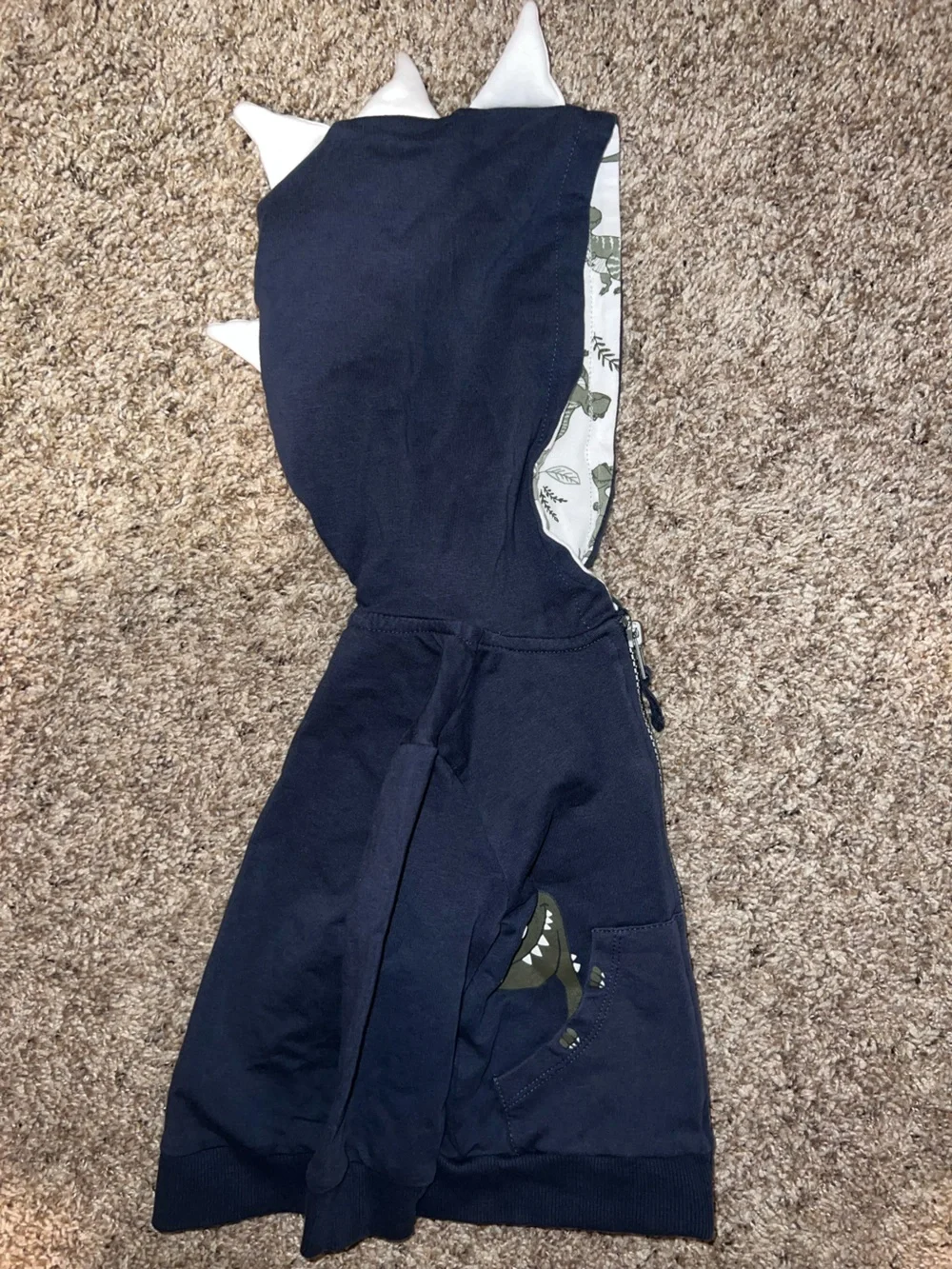 OshKosh B'gosh Fierce Frank Navy Dino Zip Hoodie with Gray Joggers 12m Set